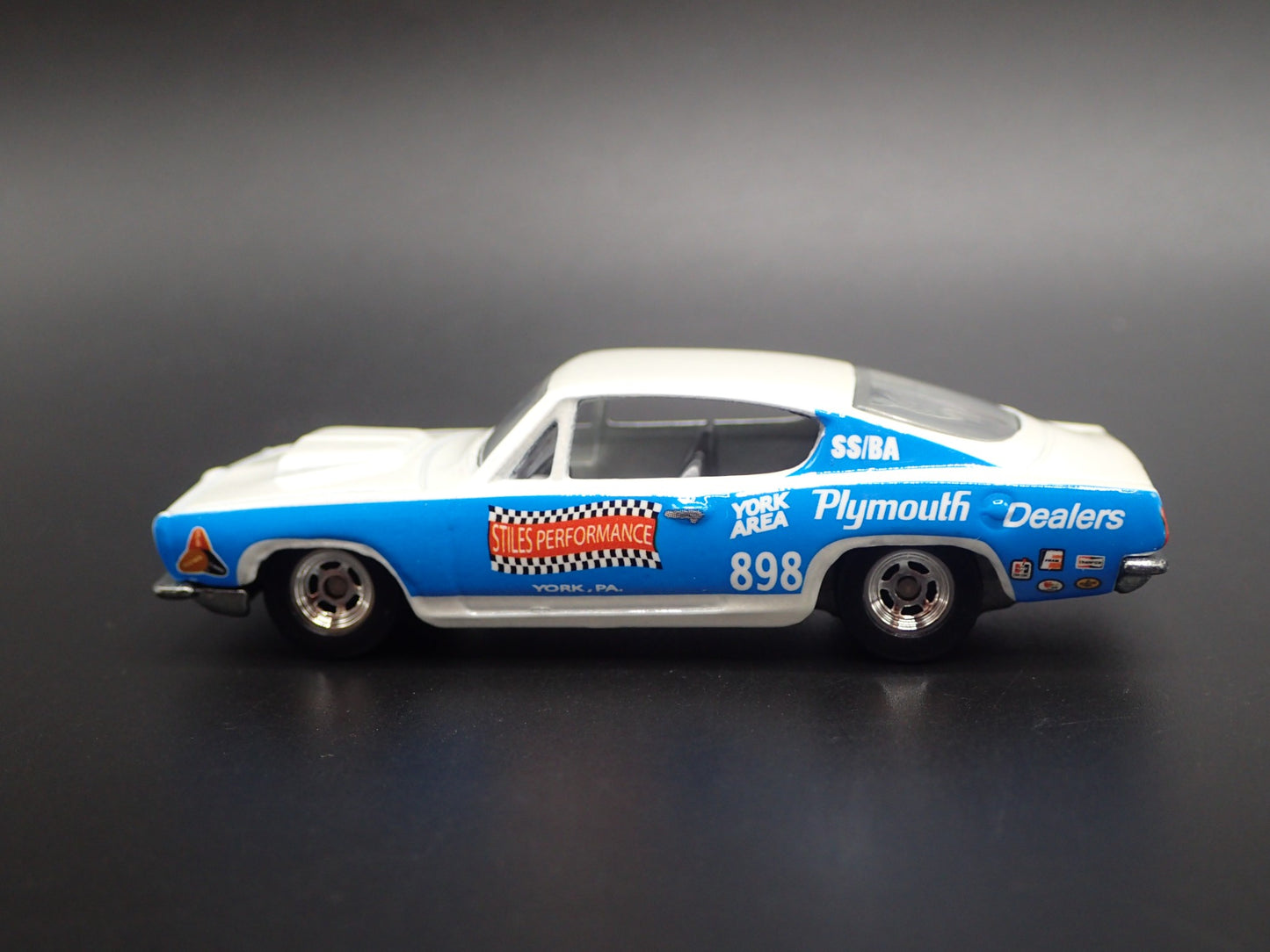 1968 PLYMOUTH BARRACUDA CUDA SUPER STOCK BILL STILE 1/64 SCALE DIECAST MODEL CAR
