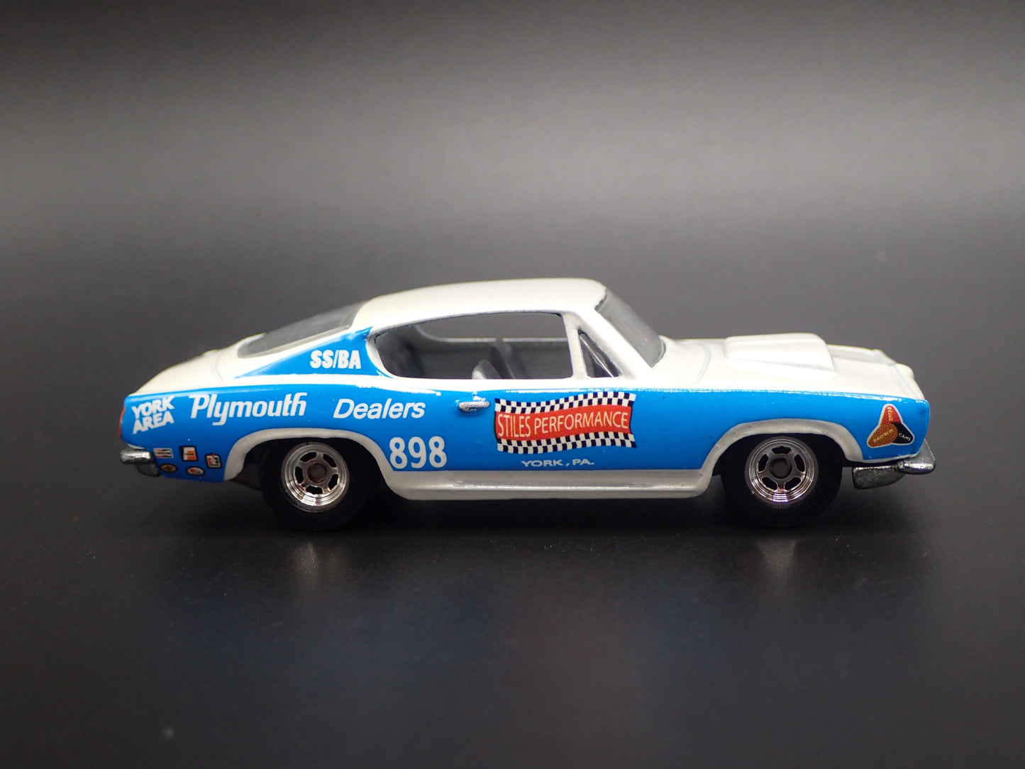 1968 PLYMOUTH BARRACUDA CUDA SUPER STOCK BILL STILE 1/64 SCALE DIECAST MODEL CAR