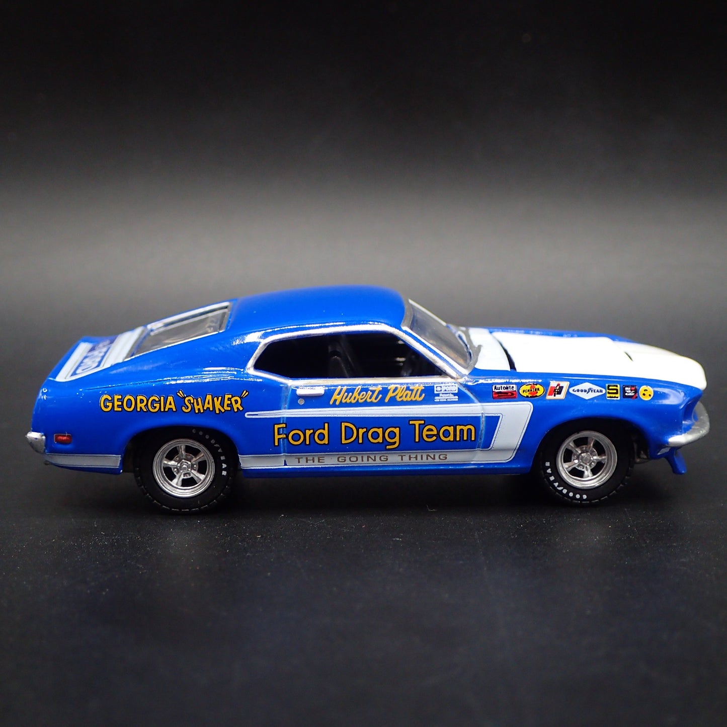1969 69 FORD MUSTANG HUBERT PLATT RACING TEAM NHRA 1:64 SCALE DIECAST MODEL CAR