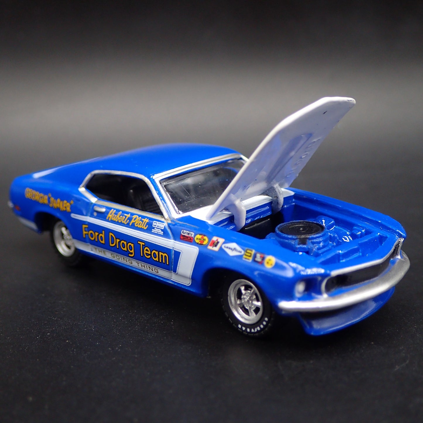 1969 69 FORD MUSTANG HUBERT PLATT RACING TEAM NHRA 1:64 SCALE DIECAST MODEL CAR