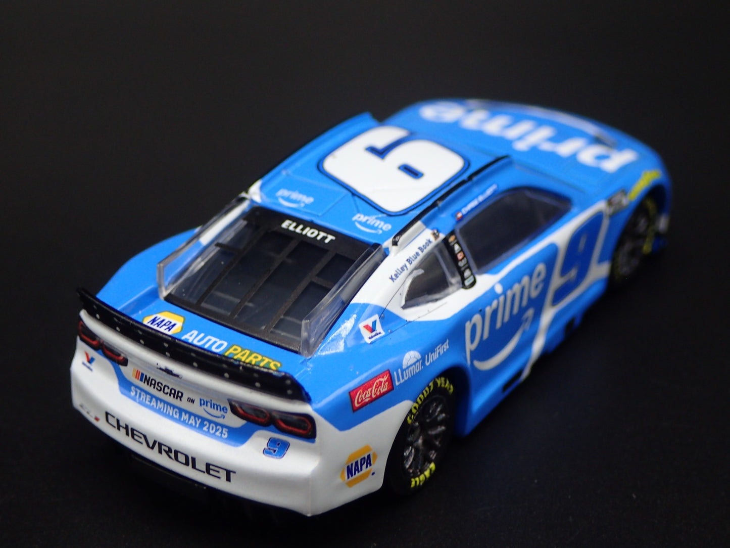 2025 CHEVY CHEVROLET 9 CHASE ELLIOTT AMAZON PRIME NASCAR 1:64 DIECAST MODEL CAR