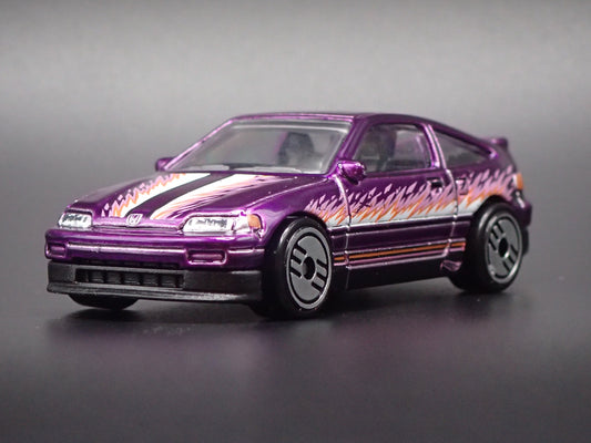 1984-1987 HONDA CRX PURPLE 1:64 SCALE COLLECTIBLE DIORAMA DIECAST MODEL CAR