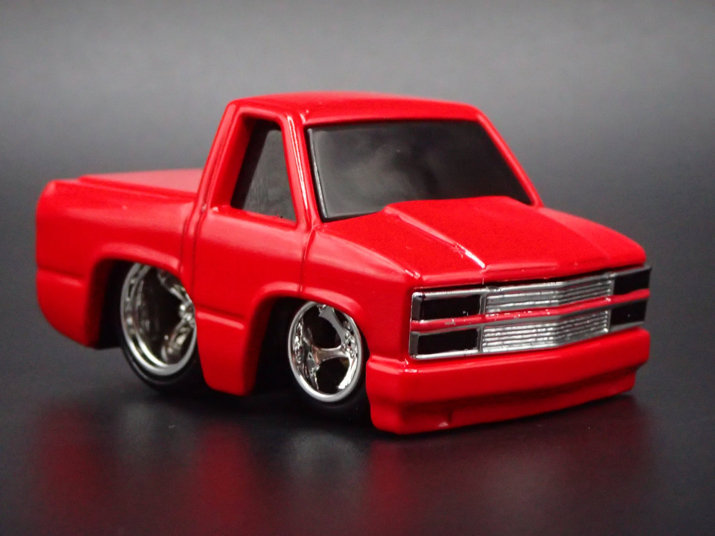 1990 90 CHEVY CHEVROLET 454 PICKUP TRUCK TUNED RED 1/64 SCALE DIECAST MODEL CAR