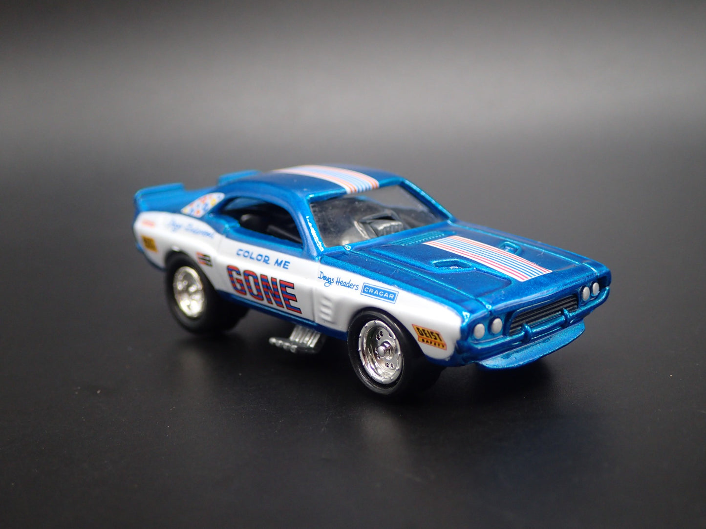 1972 DODGE CHALLENGER FUNNY CAR NHRA COLOR ME GONE 1:64 SCALE DIECAST MODEL CAR