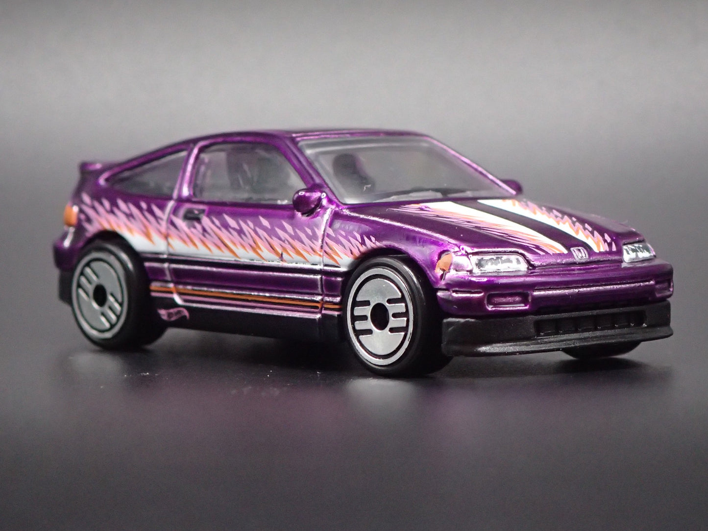 1984-1987 HONDA CRX PURPLE 1:64 SCALE COLLECTIBLE DIORAMA DIECAST MODEL CAR