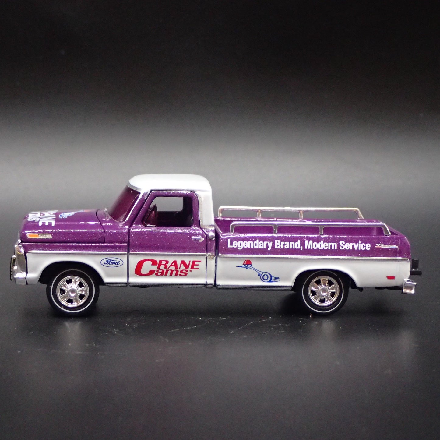 1969 69 FORD F100 RANGER PICKUP TRUCK CRANE CAMS 1:64 SCALE DIECAST MODEL CAR