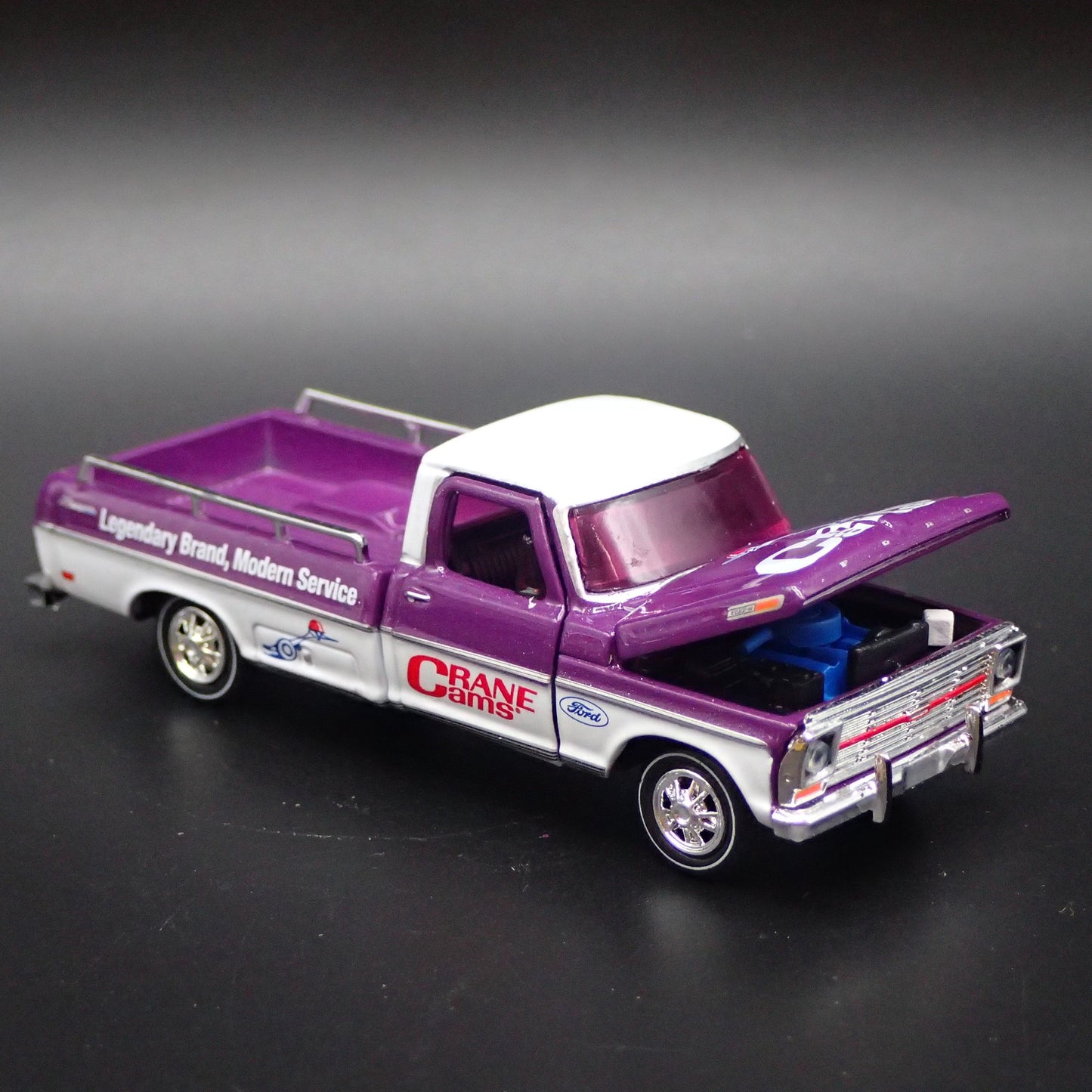 1969 69 FORD F100 RANGER PICKUP TRUCK CRANE CAMS 1:64 SCALE DIECAST MODEL CAR