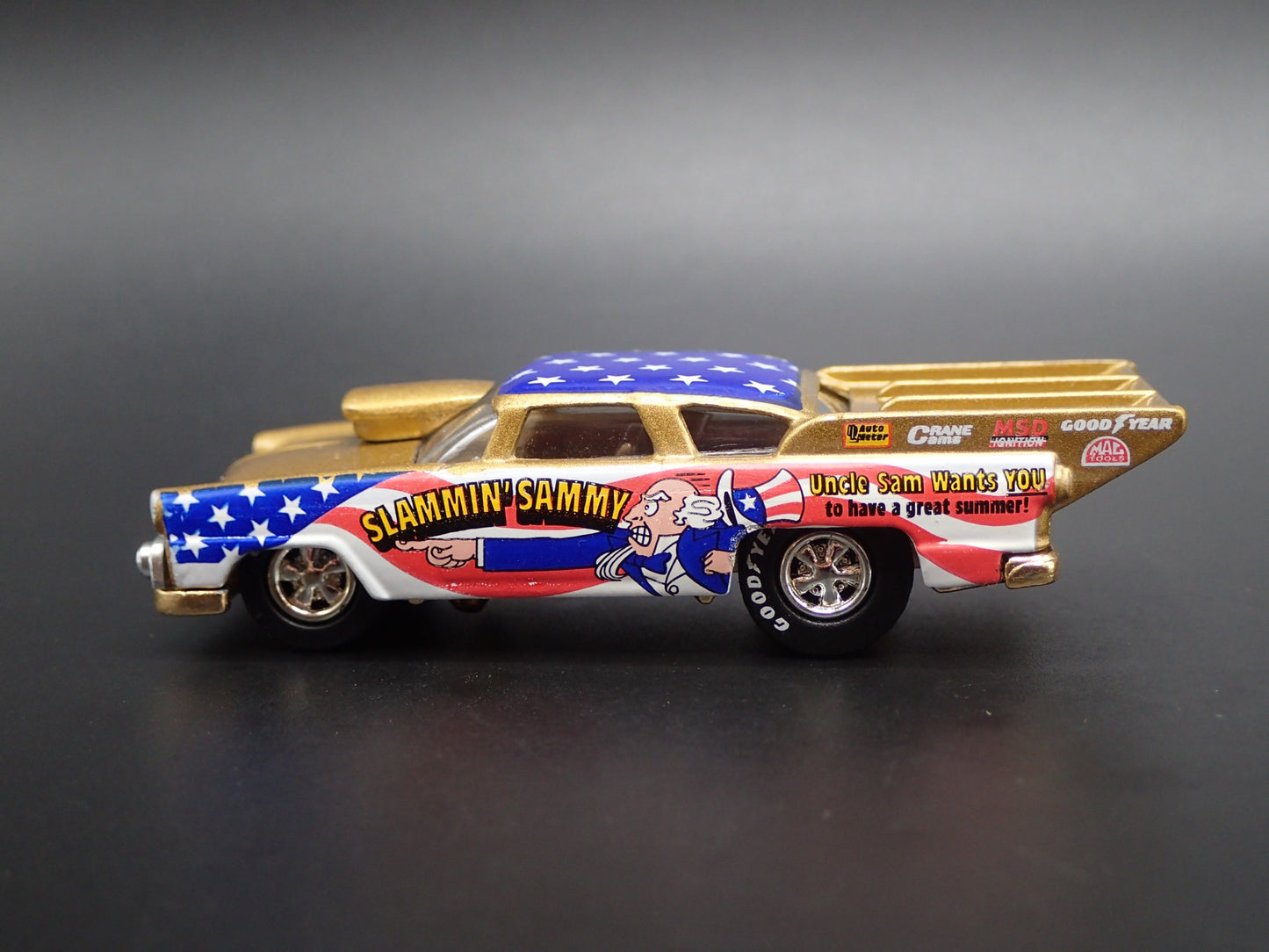 1955 FORD CROWN VICTORIA NHRA SLAMMIN SAMMY 1:64 SCALE DIORAMA DIECAST MODEL CAR