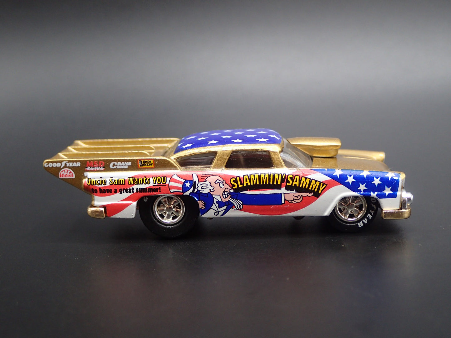 1955 FORD CROWN VICTORIA NHRA SLAMMIN SAMMY 1:64 SCALE DIORAMA DIECAST MODEL CAR