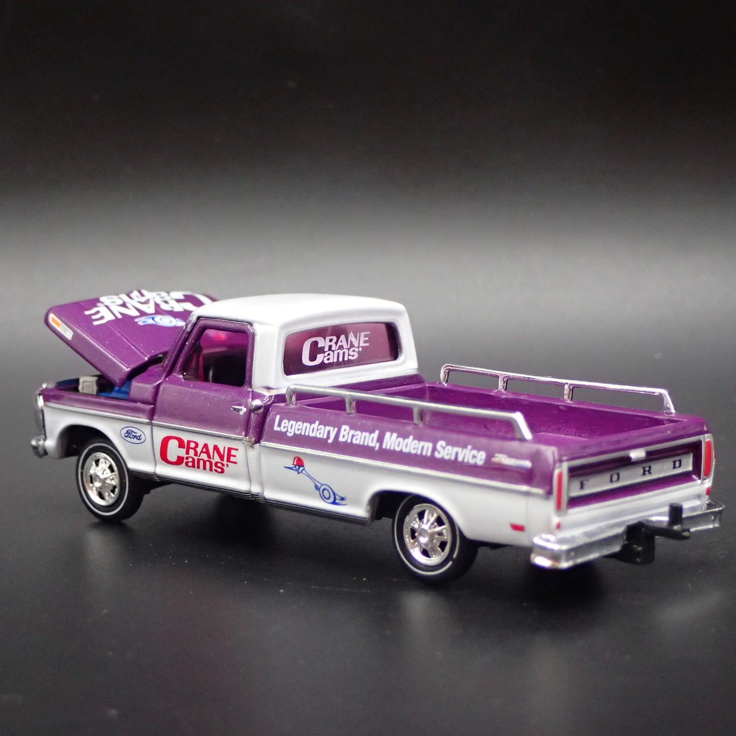 1969 69 FORD F100 RANGER PICKUP TRUCK CRANE CAMS 1:64 SCALE DIECAST MODEL CAR