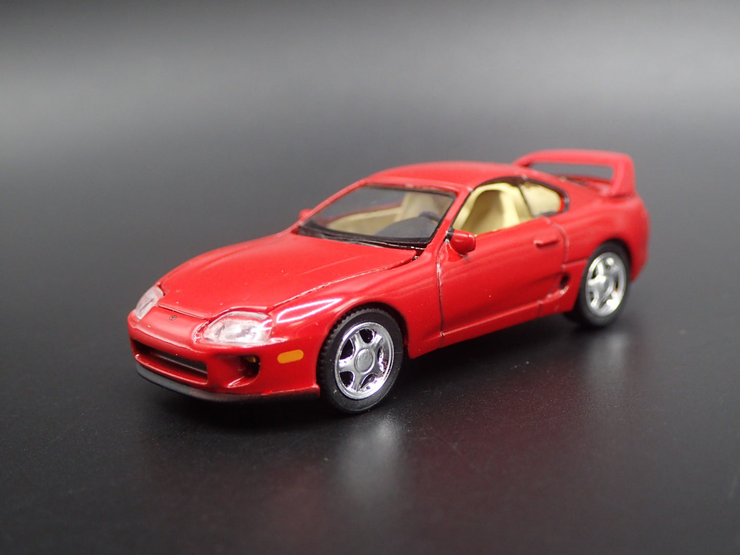 1993 - 2002 TOYOTA SUPRA RED 1/64 SCALE COLLECTIBLE DIORAMA DIECAST MODEL CAR