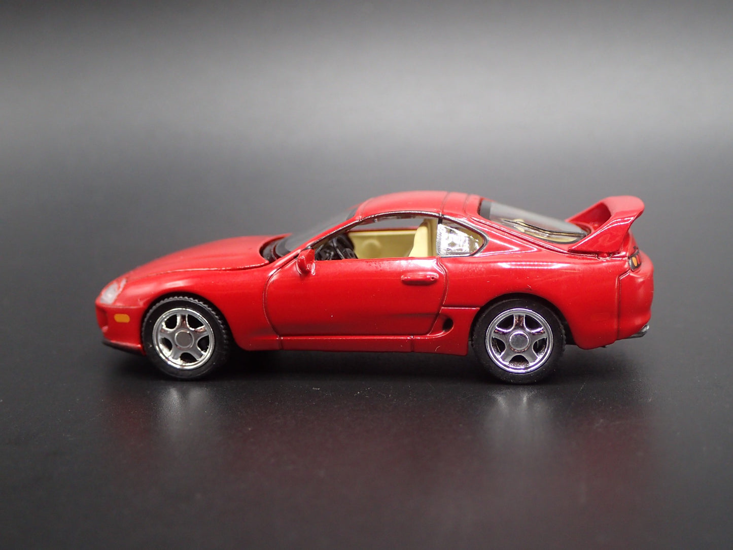 1993 - 2002 TOYOTA SUPRA RED 1/64 SCALE COLLECTIBLE DIORAMA DIECAST MODEL CAR
