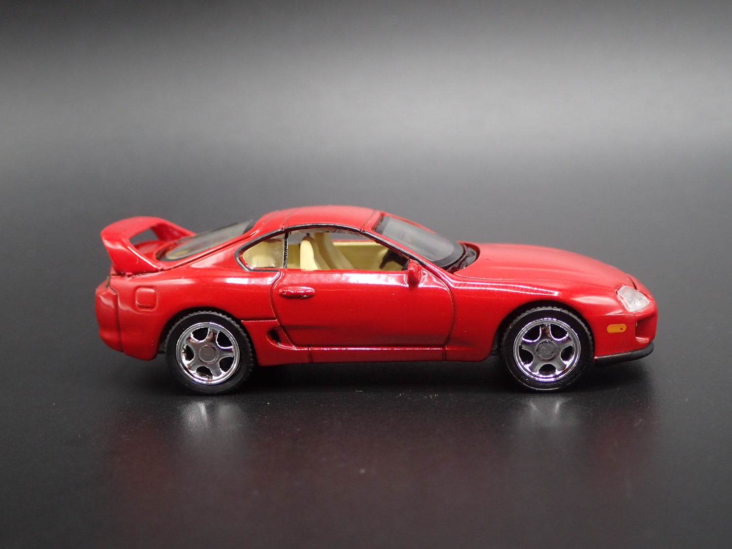 1993 - 2002 TOYOTA SUPRA RED 1/64 SCALE COLLECTIBLE DIORAMA DIECAST MODEL CAR