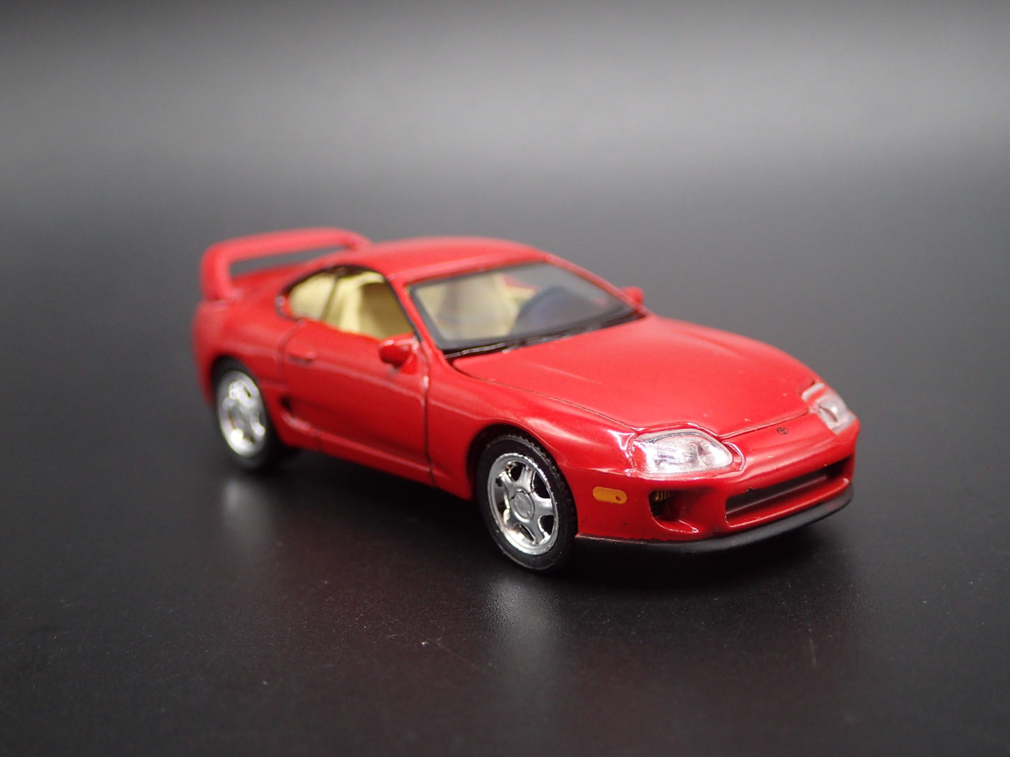1993 - 2002 TOYOTA SUPRA RED 1/64 SCALE COLLECTIBLE DIORAMA DIECAST MODEL CAR