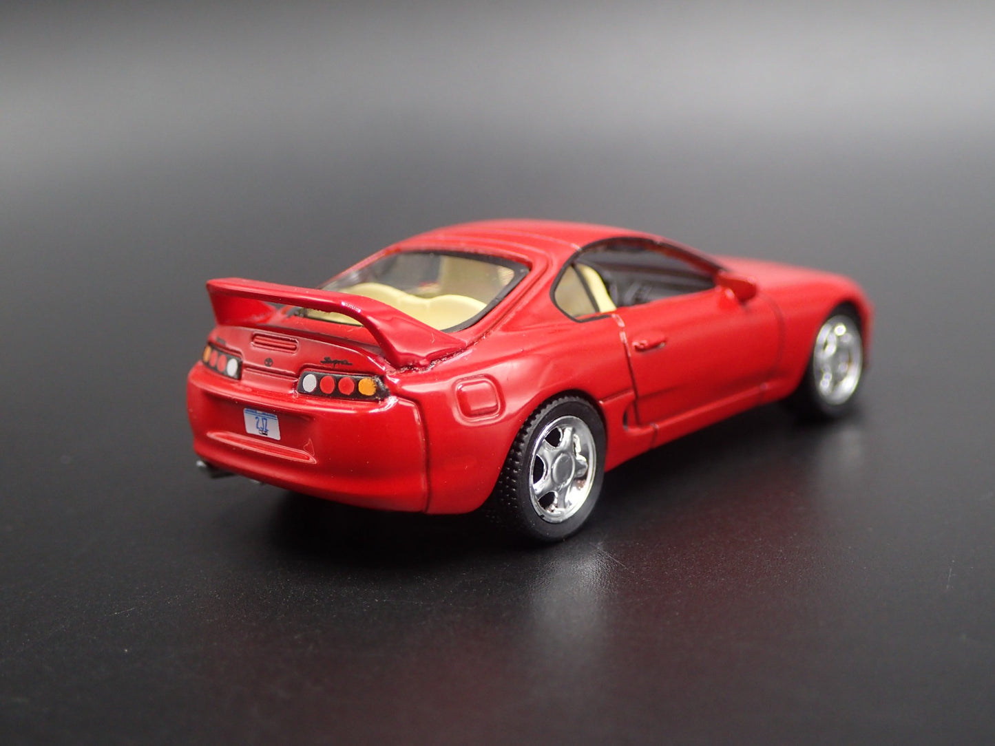 1993 - 2002 TOYOTA SUPRA RED 1/64 SCALE COLLECTIBLE DIORAMA DIECAST MODEL CAR