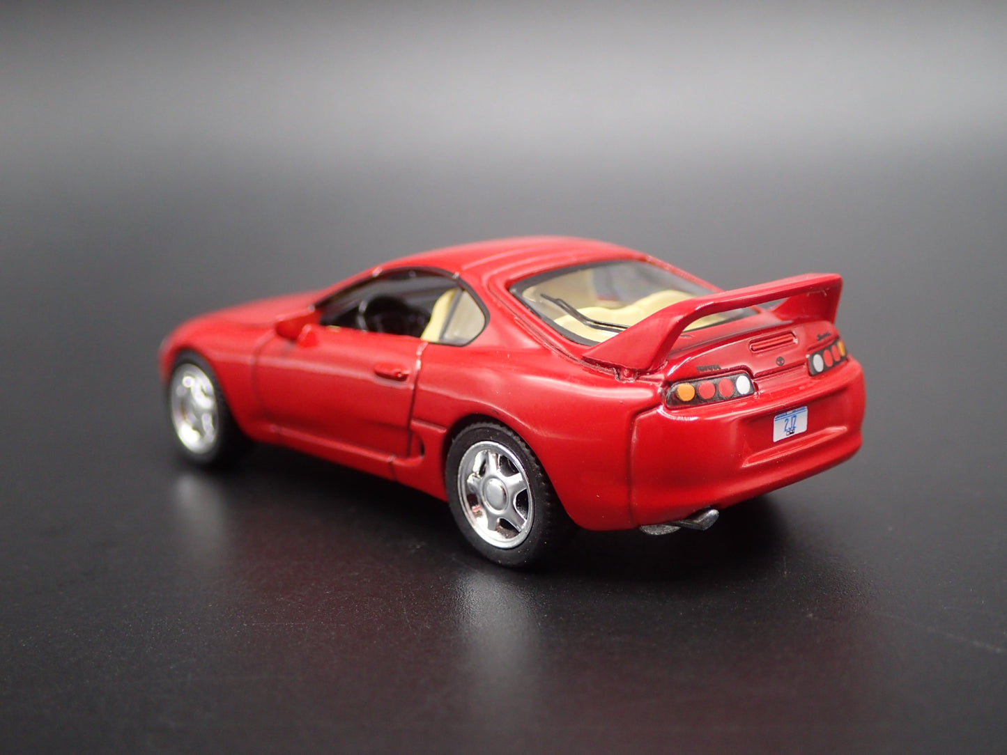 1993 - 2002 TOYOTA SUPRA RED 1/64 SCALE COLLECTIBLE DIORAMA DIECAST MODEL CAR