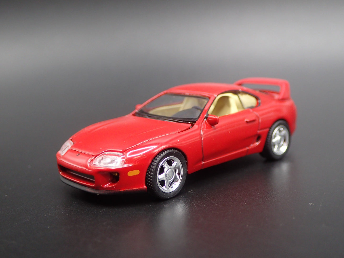 1993 - 2002 TOYOTA SUPRA RED 1/64 SCALE COLLECTIBLE DIORAMA DIECAST MODEL CAR