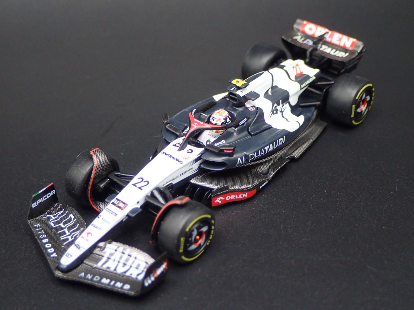 ALPHA TAURI AT04 #22 F1 YUKI TSUNODA 2023 AUS GP 1:64 SCALE DIECAST MODEL CAR