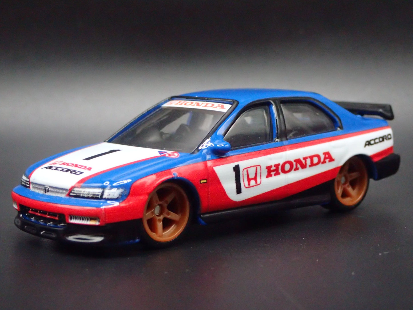1994-1998 HONDA ACCORD 4 FOUR DOOR BLUE 1/64 SCALE COLLECTIBLE DIECAST MODEL CAR
