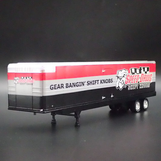 SPEED DAWG SEMI BOX CAR HAULER TRAILER RARE 1:64 SCALE DIORAMA DIECAST MODEL CAR