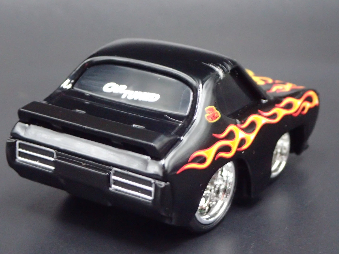 1969 69 PONTIAC GTO JUDGE CAR TUNED BLACK 1:64 SCALE DIORAMA DIECAST MODEL CAR