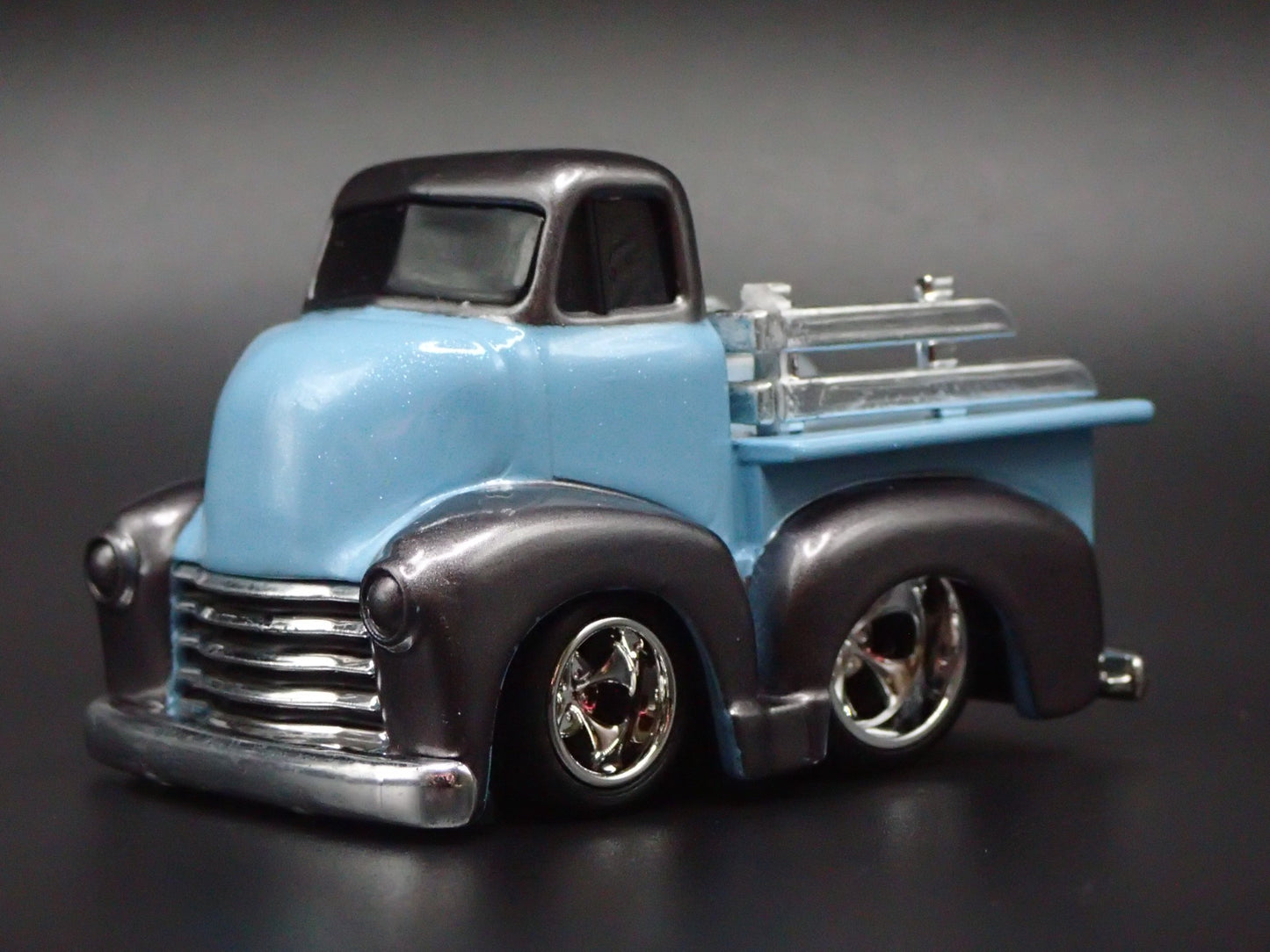 1950 50 GMC COE PICKUP TRUCK CAR TUNED BLUE 1:64 SCALE DIORAMA DIECAST MODEL CAR
