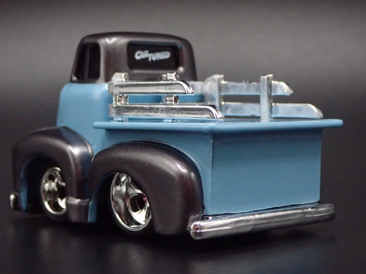 1950 50 GMC COE PICKUP TRUCK CAR TUNED BLUE 1:64 SCALE DIORAMA DIECAST MODEL CAR