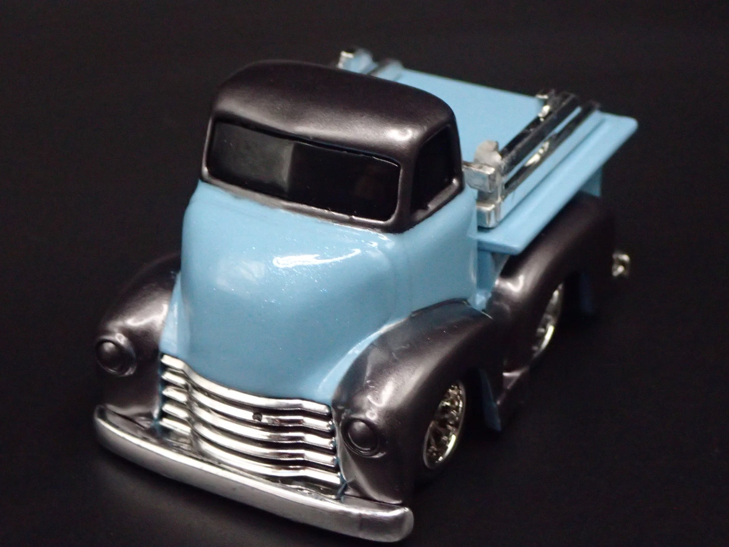 1950 50 GMC COE PICKUP TRUCK CAR TUNED BLUE 1:64 SCALE DIORAMA DIECAST MODEL CAR