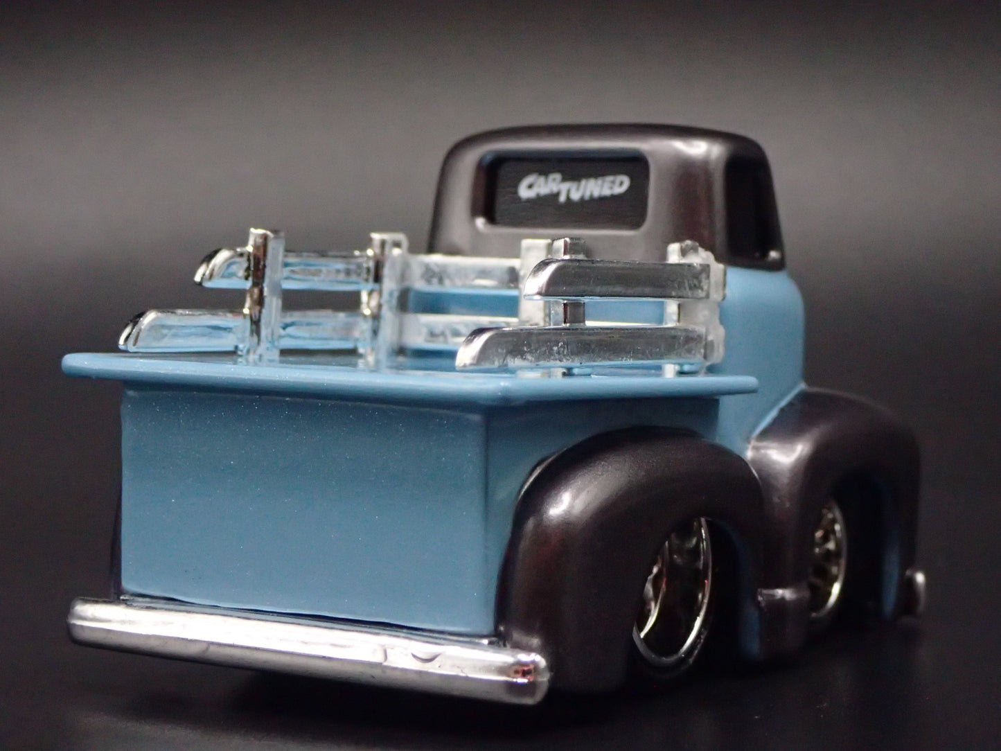 1950 50 GMC COE PICKUP TRUCK CAR TUNED BLUE 1:64 SCALE DIORAMA DIECAST MODEL CAR