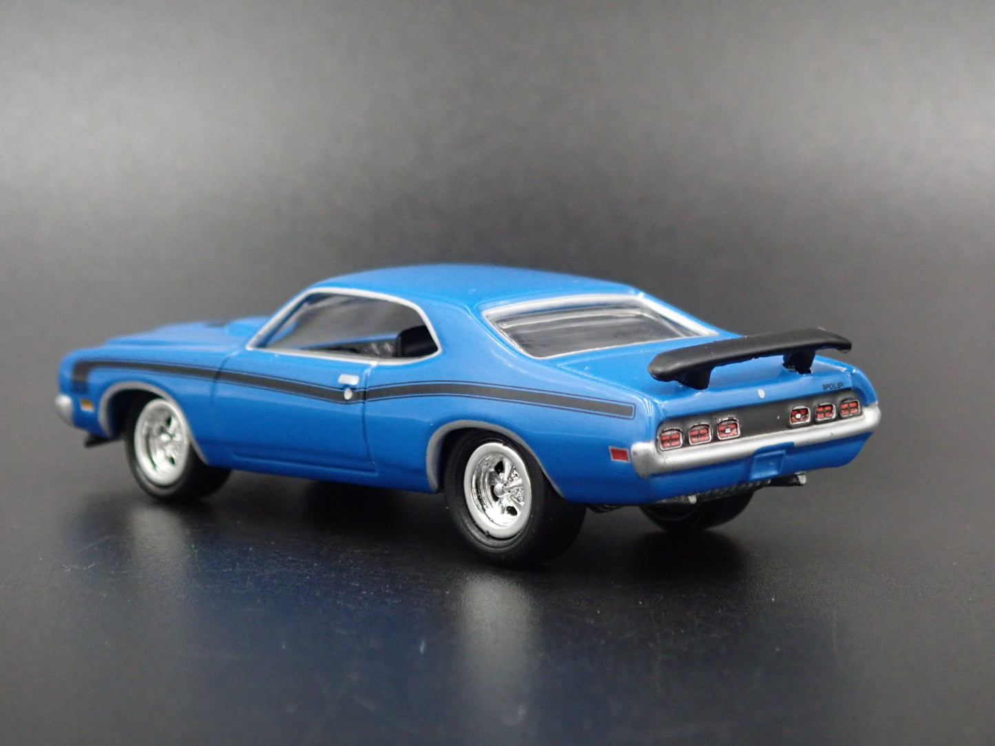 1971 71 MERCURY CYCLONE SPOILER BLUE RARE 1/64 SCALE DIORAMA DIECAST MODEL CAR