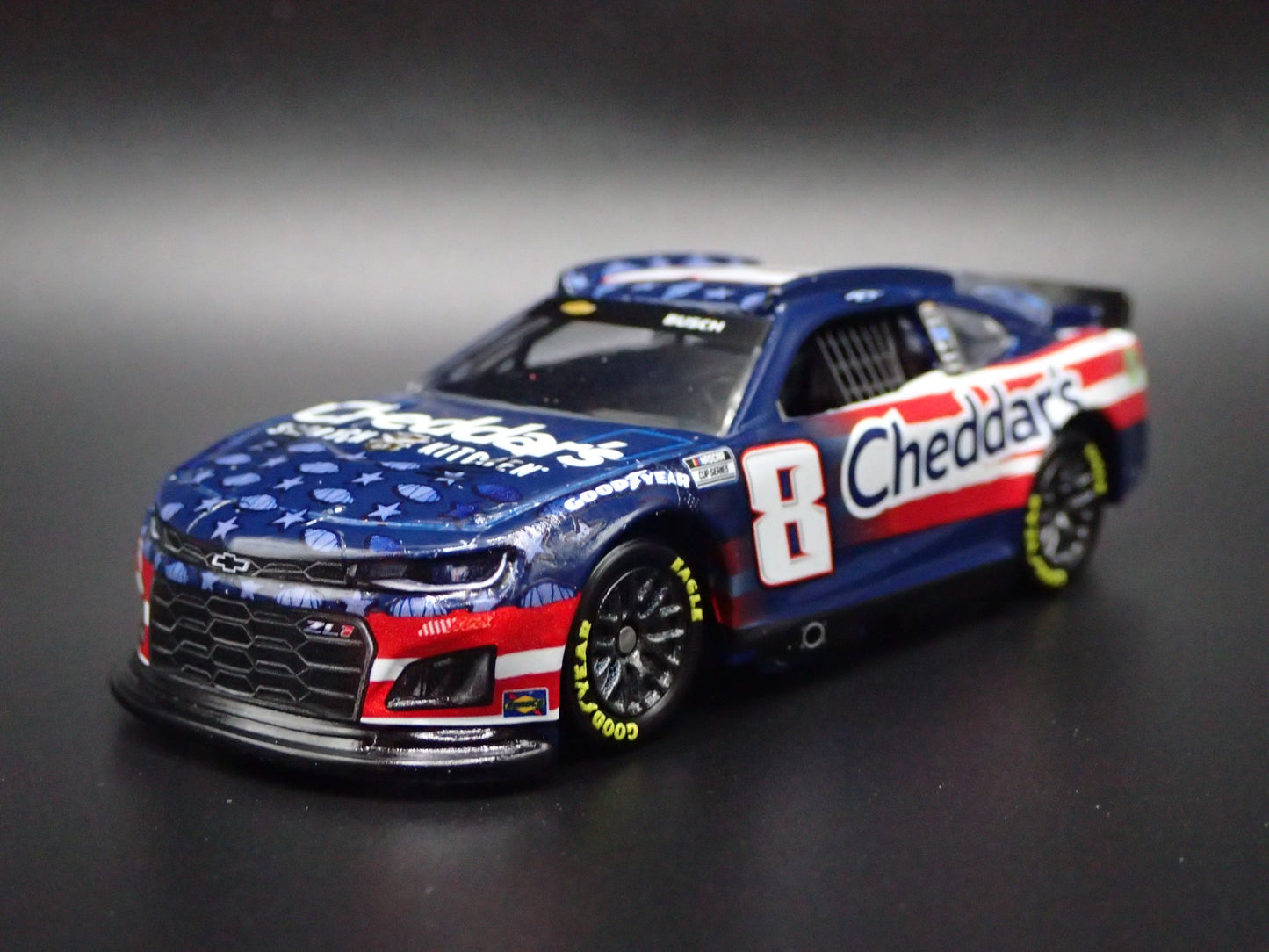 2024 24 CHEVROLET CAMARO ZL1 8 KYLE BUSCH CHEDDARS NASCAR 1:64 DIECAST MODEL CAR