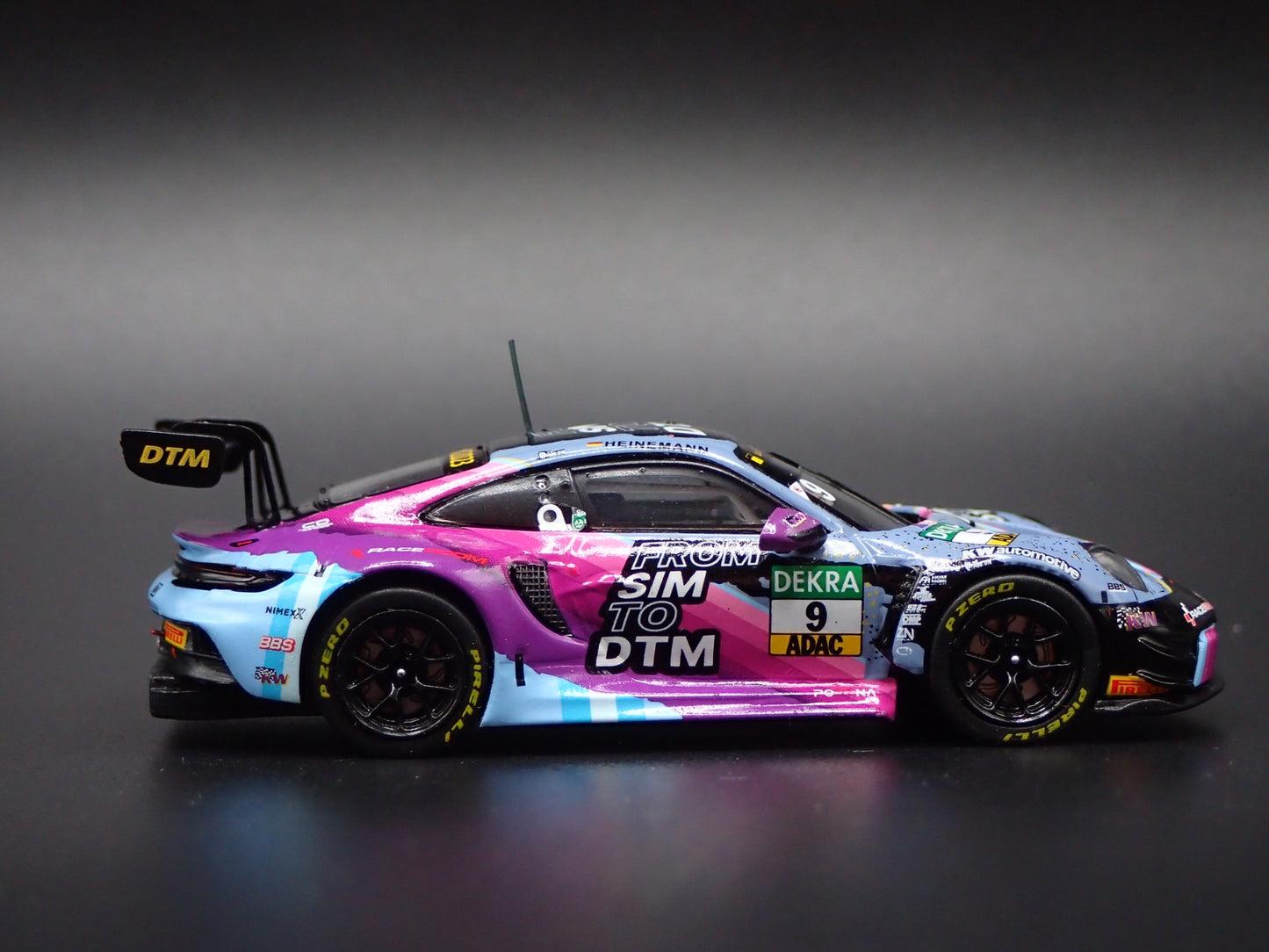 PORSCHE 911 GT3 R DTM 2023 TIM HEINEMANN 1:64 SCALE DIORAMA DIECAST MODEL CAR