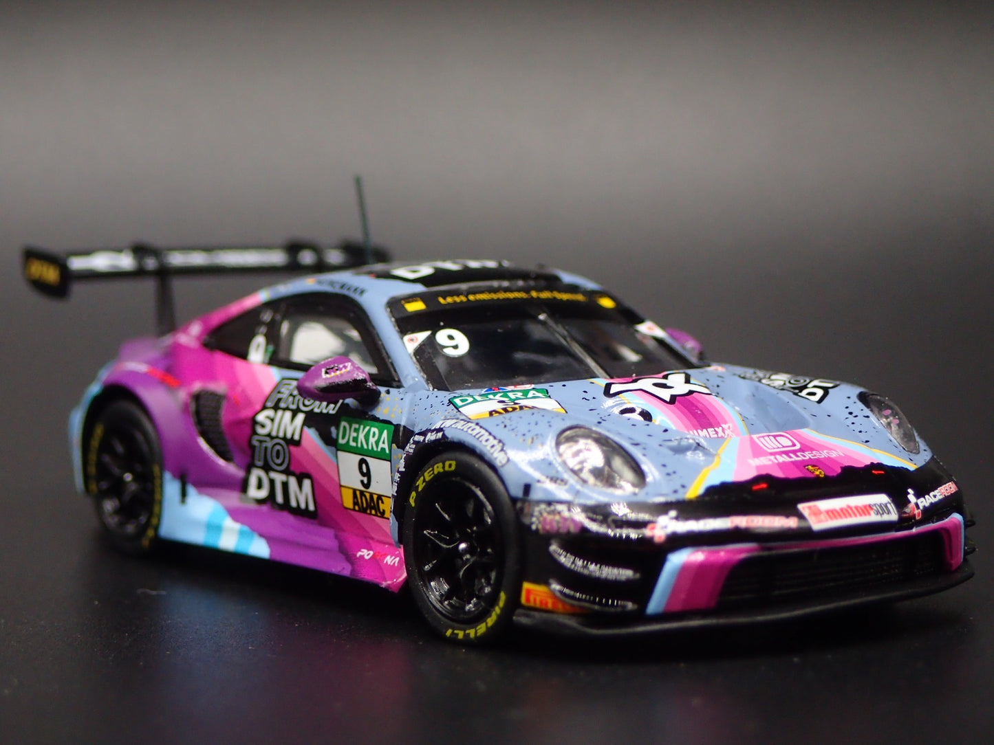 PORSCHE 911 GT3 R DTM 2023 TIM HEINEMANN 1:64 SCALE DIORAMA DIECAST MODEL CAR