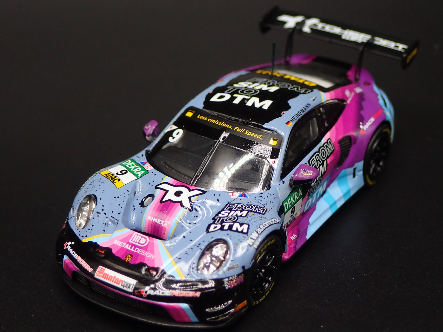 PORSCHE 911 GT3 R DTM 2023 TIM HEINEMANN 1:64 SCALE DIORAMA DIECAST MODEL CAR