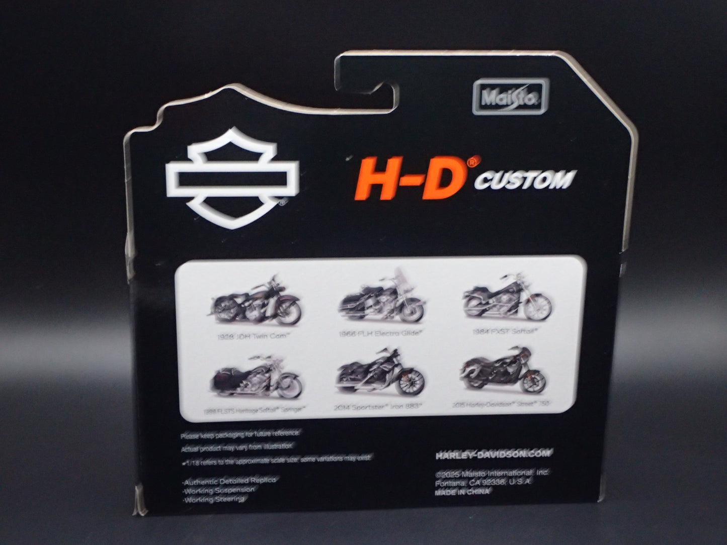 2015 15 STREET 750 HARLEY DAVIDSON MOTORCYCLE MAISTO SERIES 41 1/18 MODEL BIKE