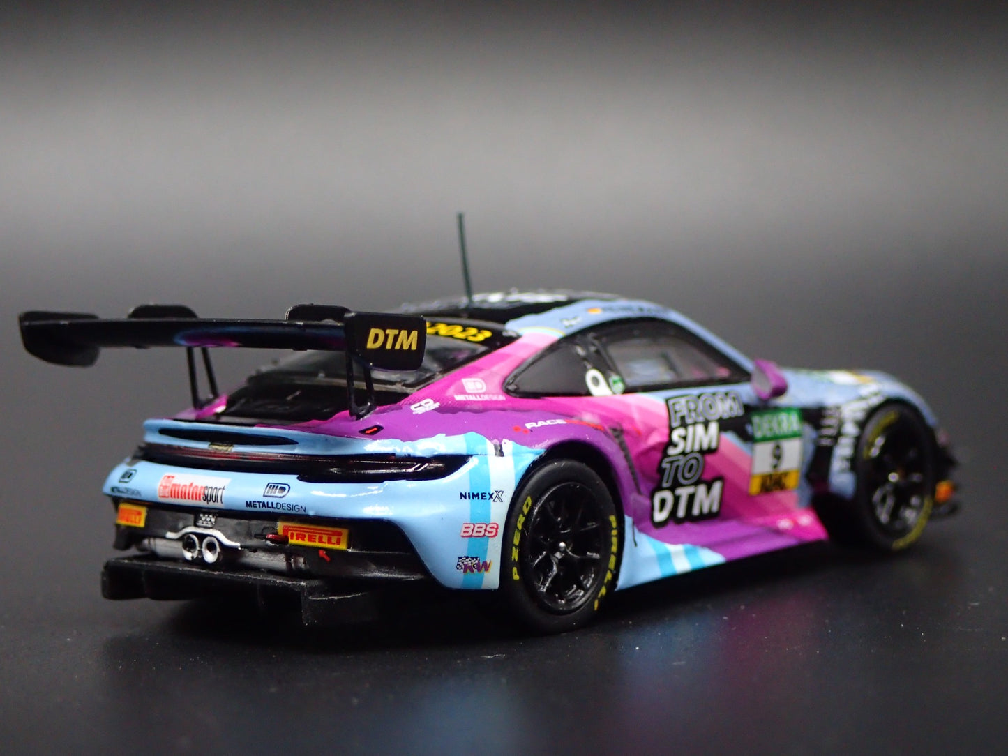 PORSCHE 911 GT3 R DTM 2023 TIM HEINEMANN 1:64 SCALE DIORAMA DIECAST MODEL CAR