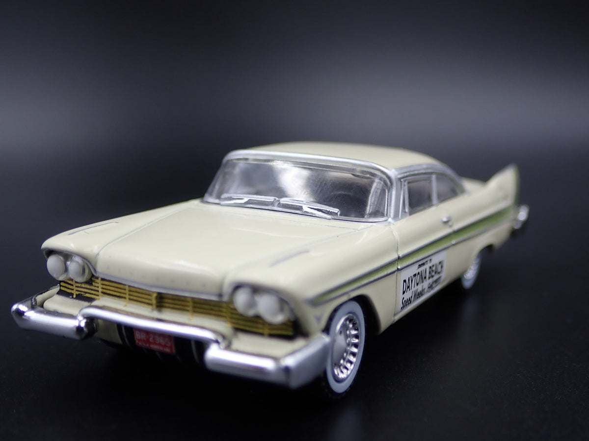 1957 57 PLYMOUTH FURY DAYTONA BEACH SPEED WEEK RARE 1/64 SCALE DIECAST MODEL CAR-Burning Rubber Toy Company