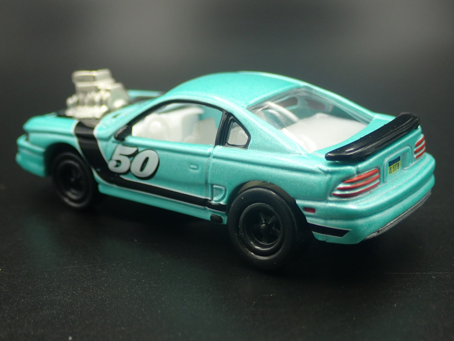 1994 94 FORD MUSTANG TEAL RARE 1:64 SCALE COLLECTIBLE DIORAMA DIECAST MODEL CAR