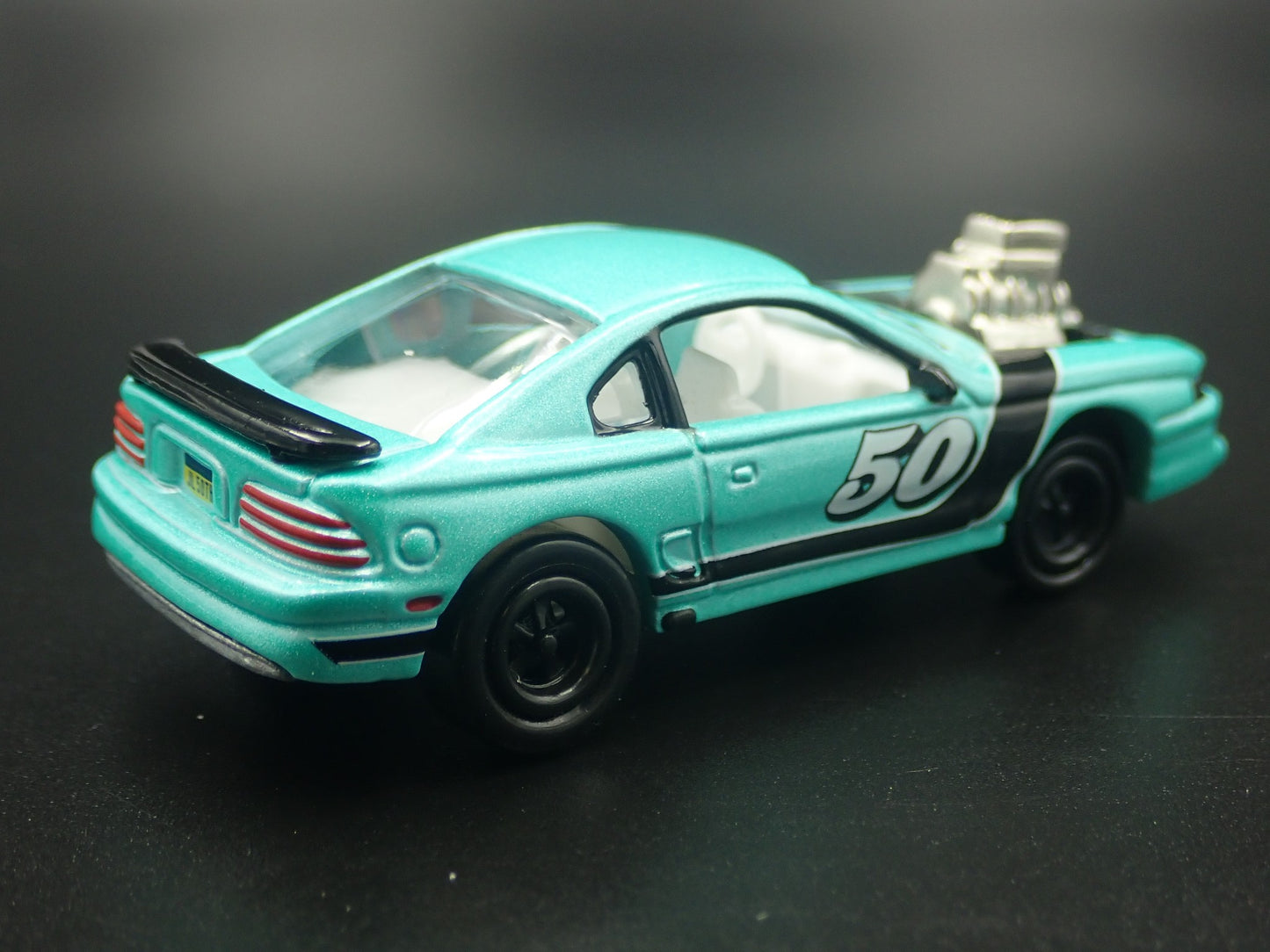 1994 94 FORD MUSTANG TEAL RARE 1:64 SCALE COLLECTIBLE DIORAMA DIECAST MODEL CAR