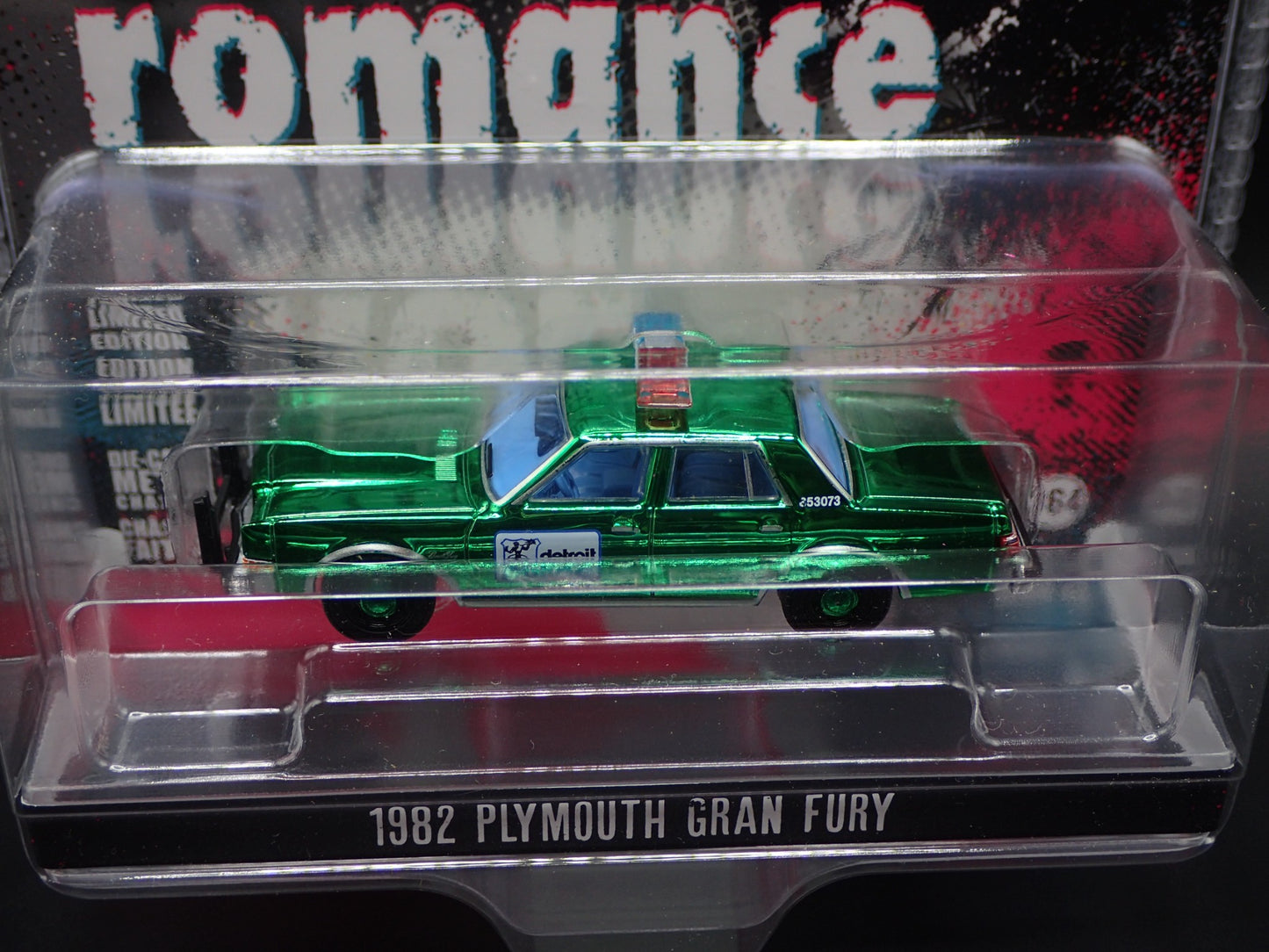 GREENLIGHT GREEN CHROME CHASE 1982 PLYMOUTH GRAN FURY TRUE ROMANCE HOLLYWOOD 43