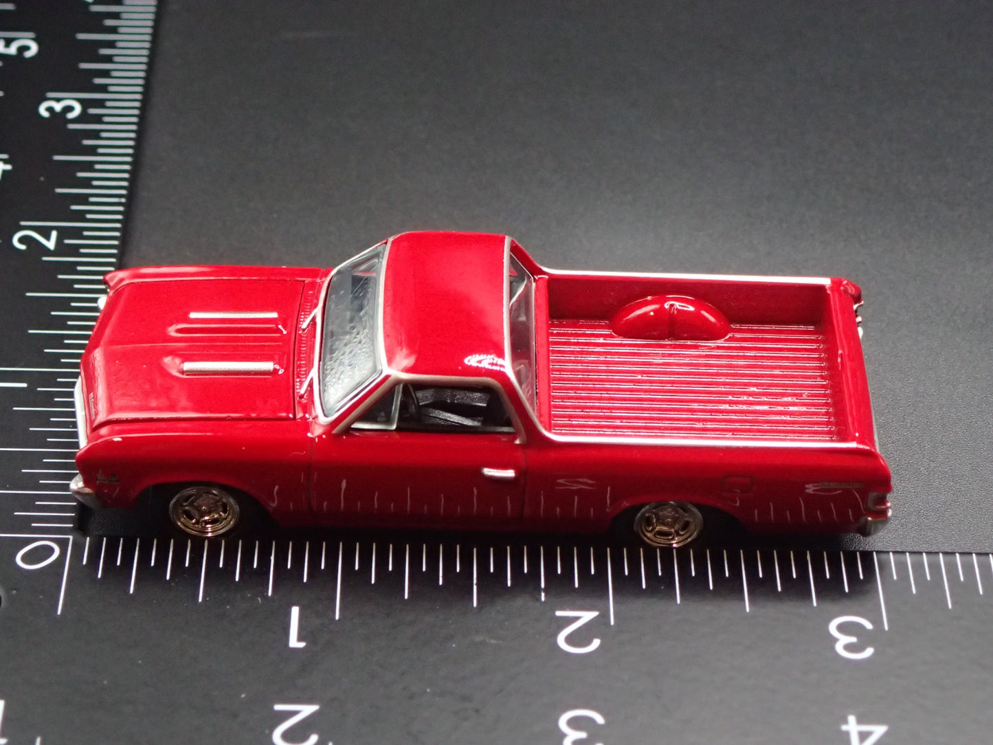 1967 67 CHEVY CHEVROLET EL CAMINO SS RED 1:64 SCALE DIORAMA DIECAST MODEL CAR