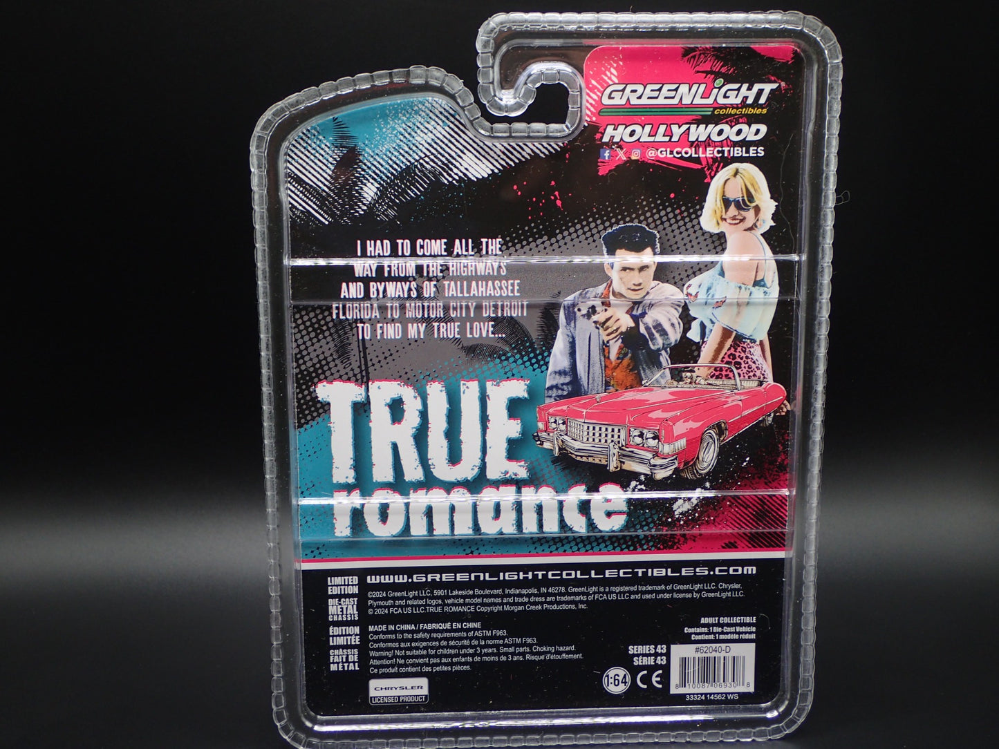 GREENLIGHT GREEN CHROME CHASE 1982 PLYMOUTH GRAN FURY TRUE ROMANCE HOLLYWOOD 43