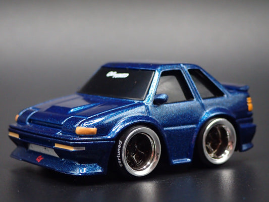 1983-1987 TOYOTA COROLLA CAR TUNED BLUE JDM 1/64 SCALE DIORMA DIECAST MODEL CAR