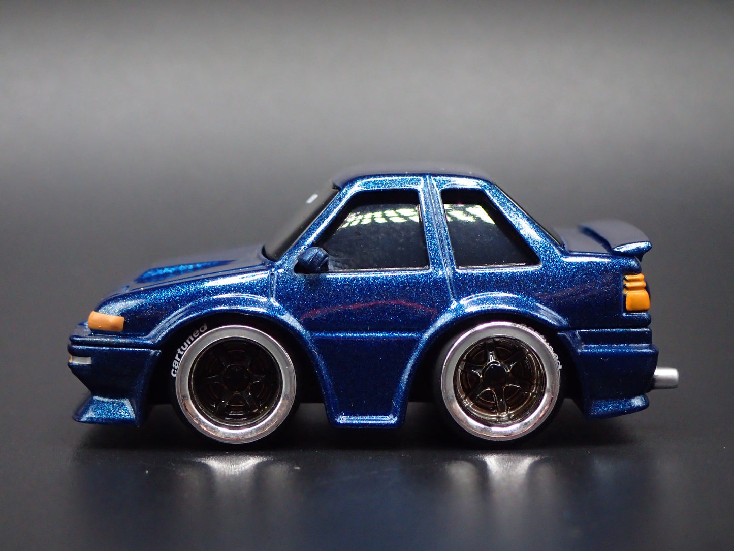 1983-1987 TOYOTA COROLLA CAR TUNED BLUE JDM 1/64 SCALE DIORMA DIECAST MODEL CAR