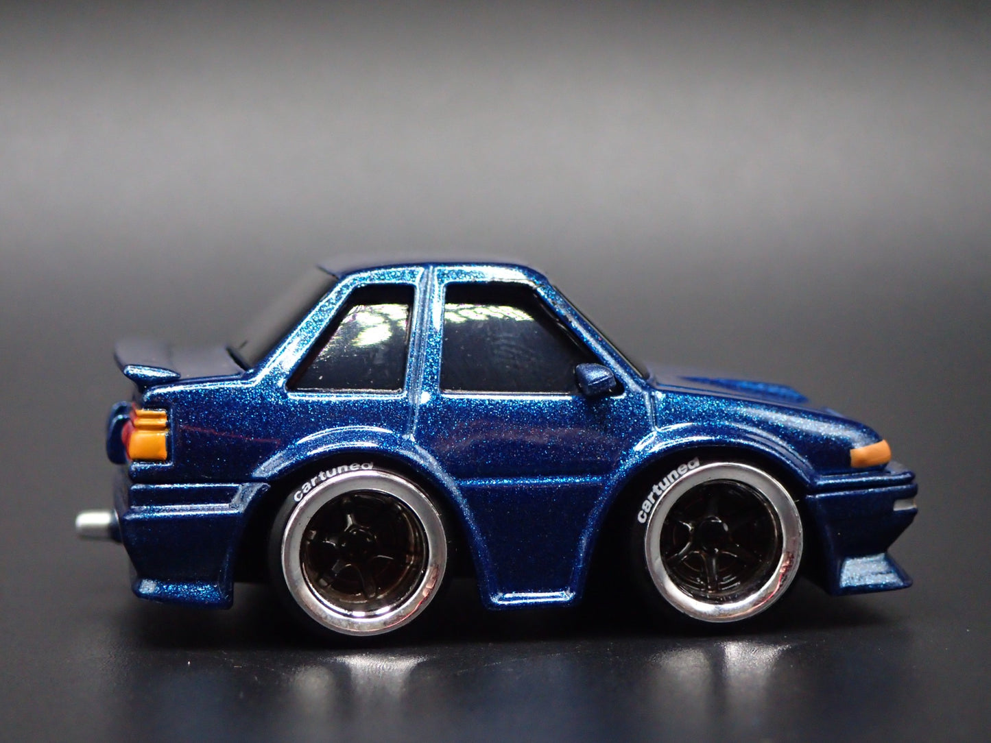 1983-1987 TOYOTA COROLLA CAR TUNED BLUE JDM 1/64 SCALE DIORMA DIECAST MODEL CAR