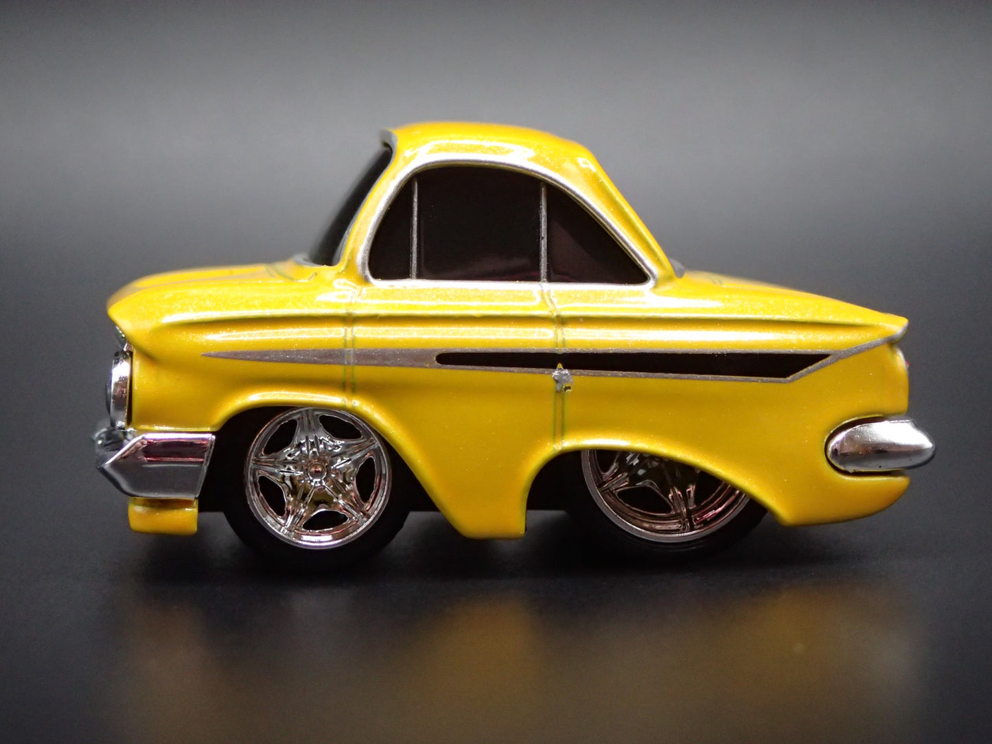 1961 61 CHEVY CHEVROLET IMPALA CAR TUNED YELLOW 1:64 SCALE DIECAST MODEL CAR
