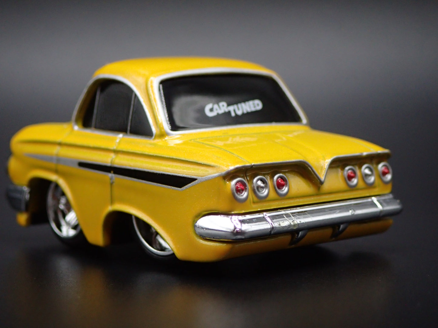 1961 61 CHEVY CHEVROLET IMPALA CAR TUNED YELLOW 1:64 SCALE DIECAST MODEL CAR