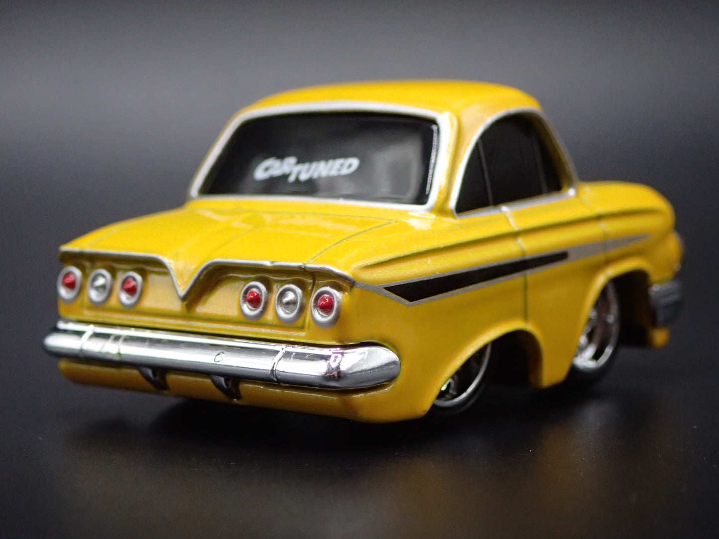 1961 61 CHEVY CHEVROLET IMPALA CAR TUNED YELLOW 1:64 SCALE DIECAST MODEL CAR