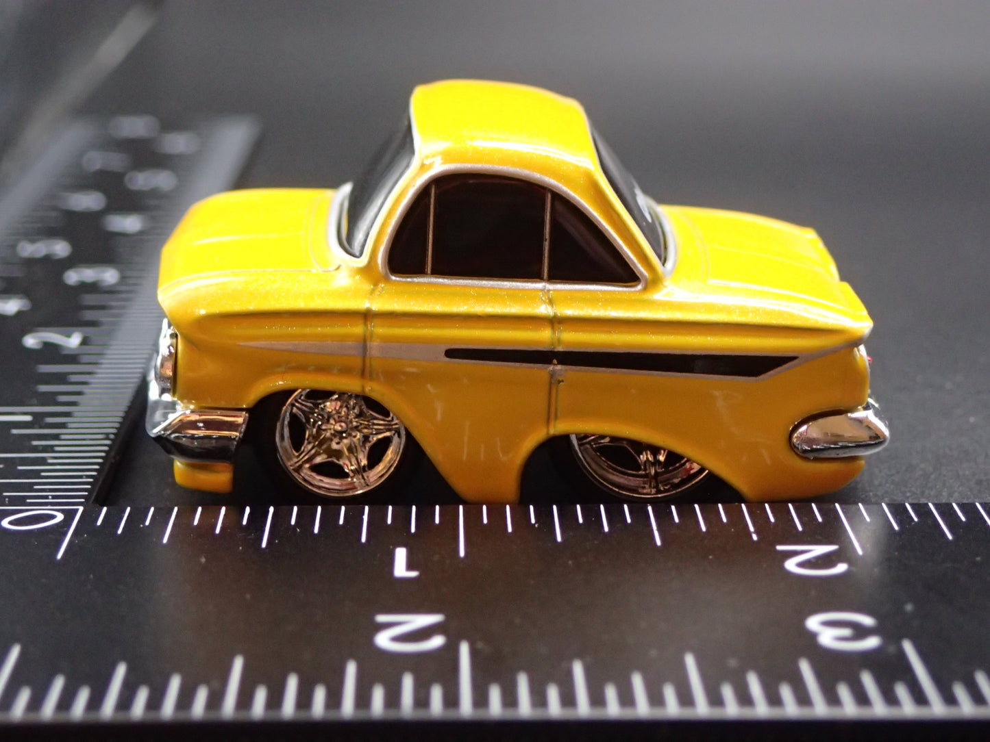 1961 61 CHEVY CHEVROLET IMPALA CAR TUNED YELLOW 1:64 SCALE DIECAST MODEL CAR