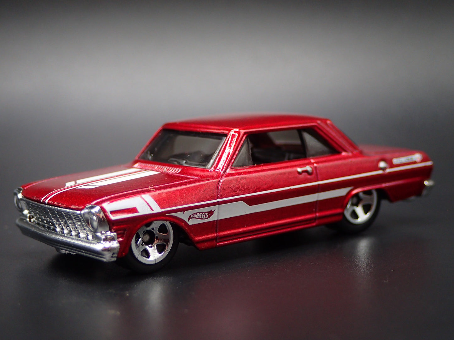 1963 63 CHEVY CHEVROLET II NOVA RED RARE 1:64 SCALE DIORAMA DIECAST MODEL CAR
